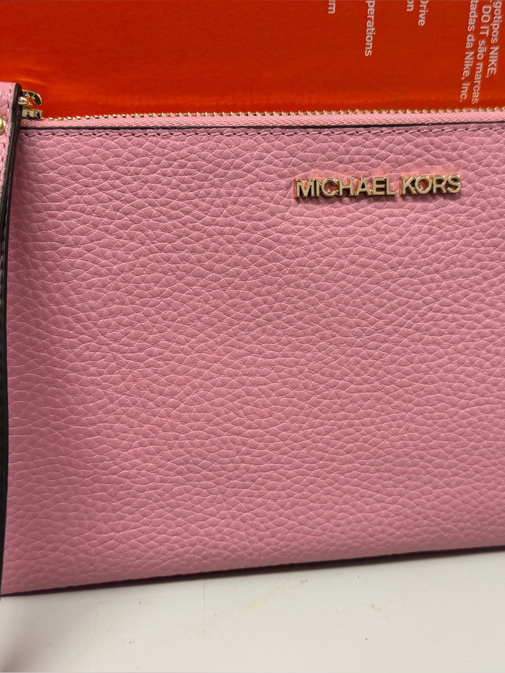 Michael Kors Pink Leather Wristlet